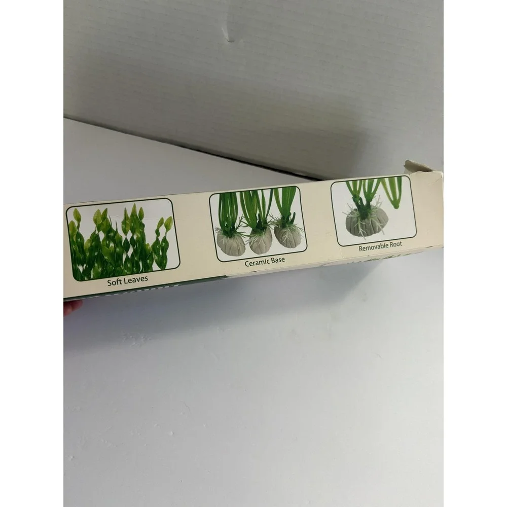 MyLifeUNIT Fish Tank Plants 10 PCS Artificial Aquarium Grass Decor Green 12 Inch